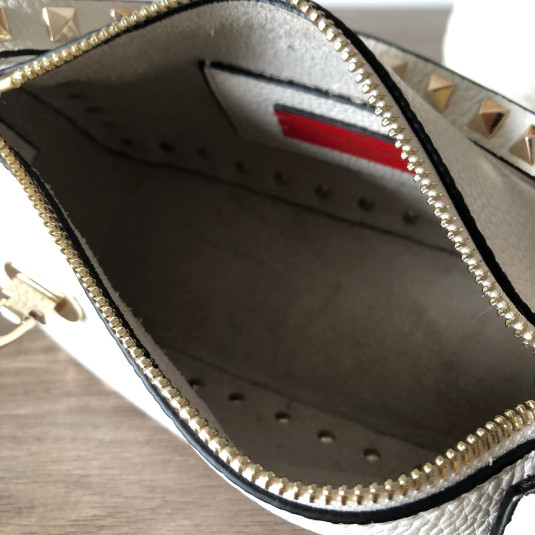 Valentino Garavani Small Rockstud  Grainy  Crossbody Bag