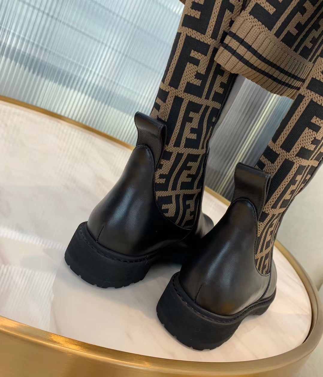 Fendi Rockoko Knee High Boots