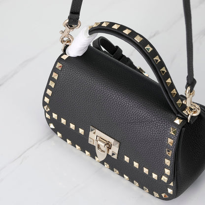 Valentino Garavani Small Rockstud  Grainy Calfskin Bag