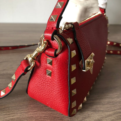 Valentino Garavani Small Rockstud  Grainy  Crossbody Bag