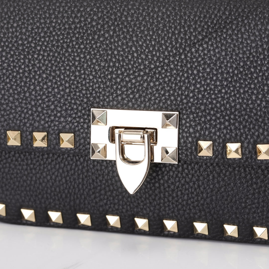 Valentino Garavani Small Rockstud  Grainy Calfskin Bag