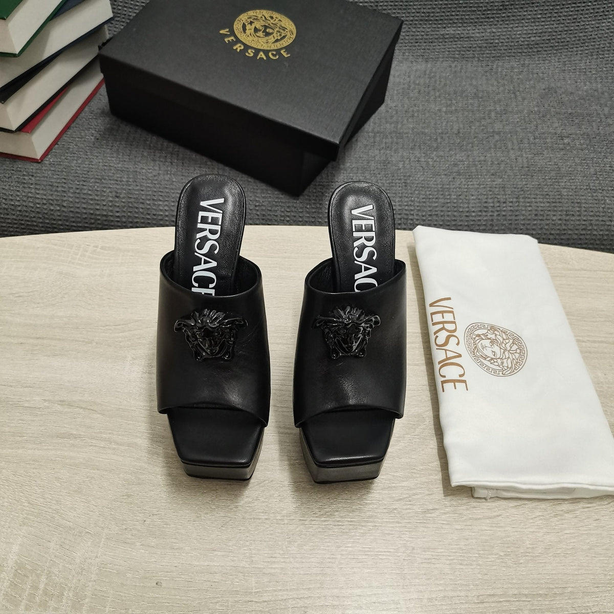 Versace LA MEDUSA PLATFORM MULES