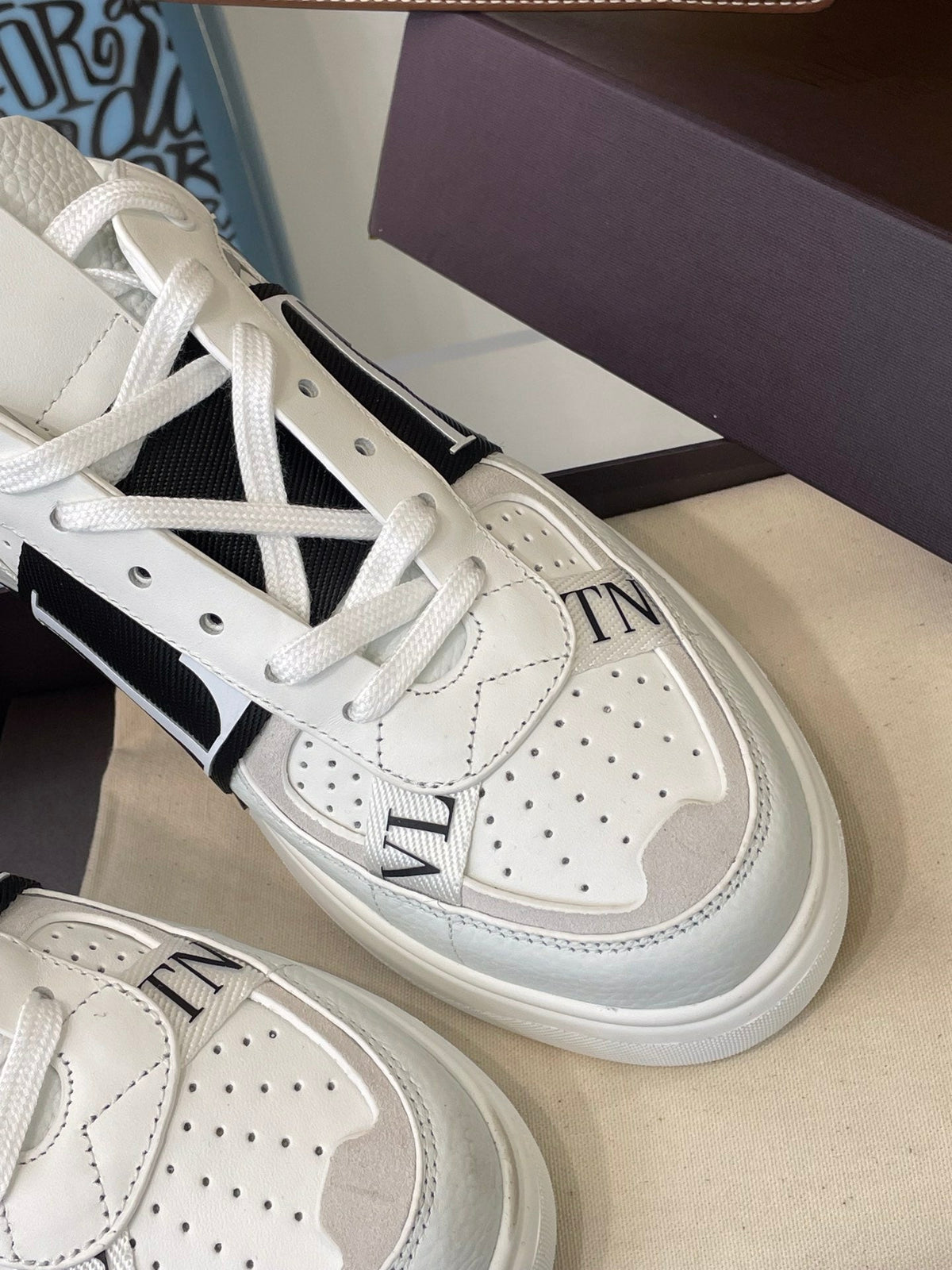 Valentino Calfskin  VL7N Sneakers with Bands