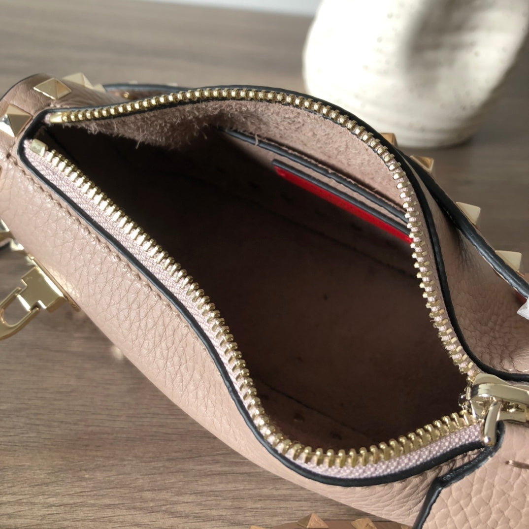 Valentino Garavani Small Rockstud  Grainy  Crossbody Bag