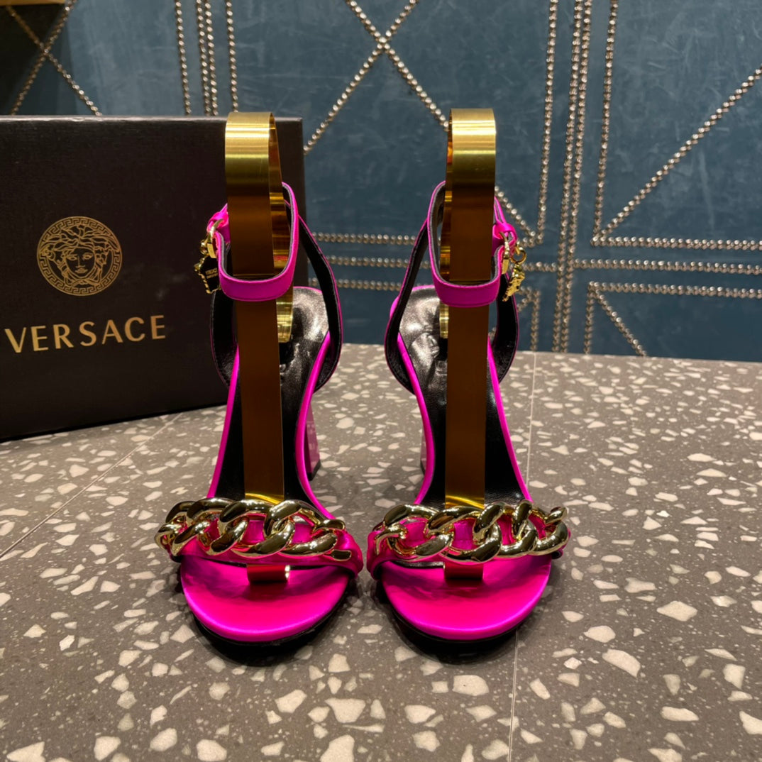 Versace  Medusa Chain High Heel Sandals