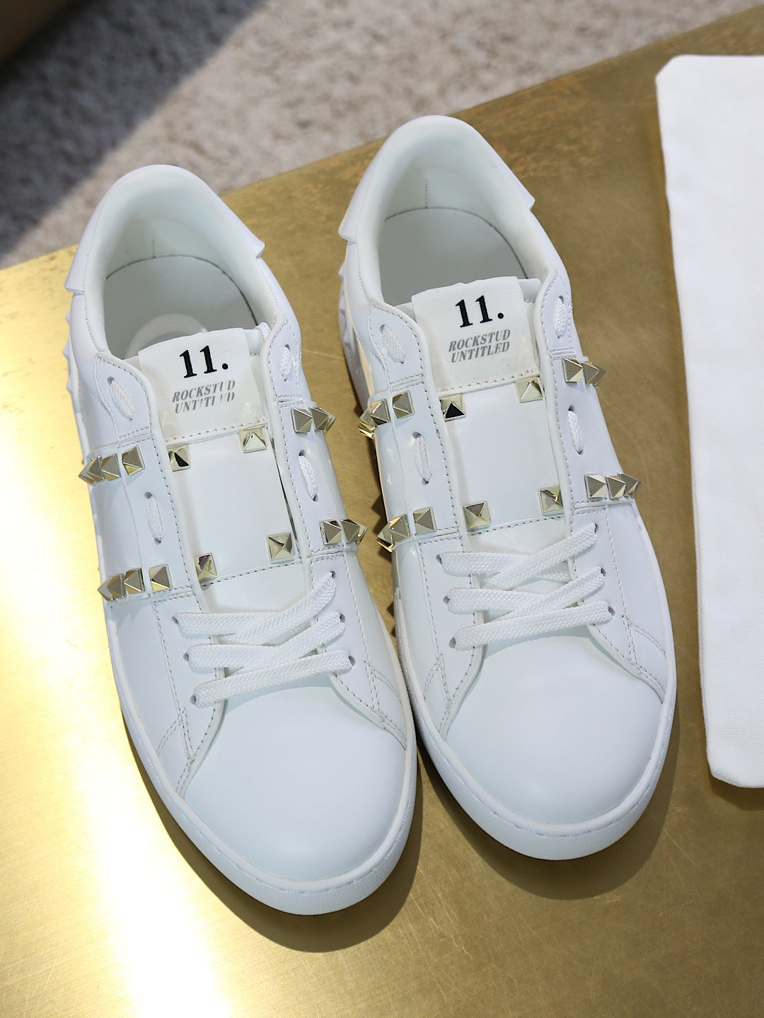 Valentino Calfskin  rockstud Untitled Sneakers