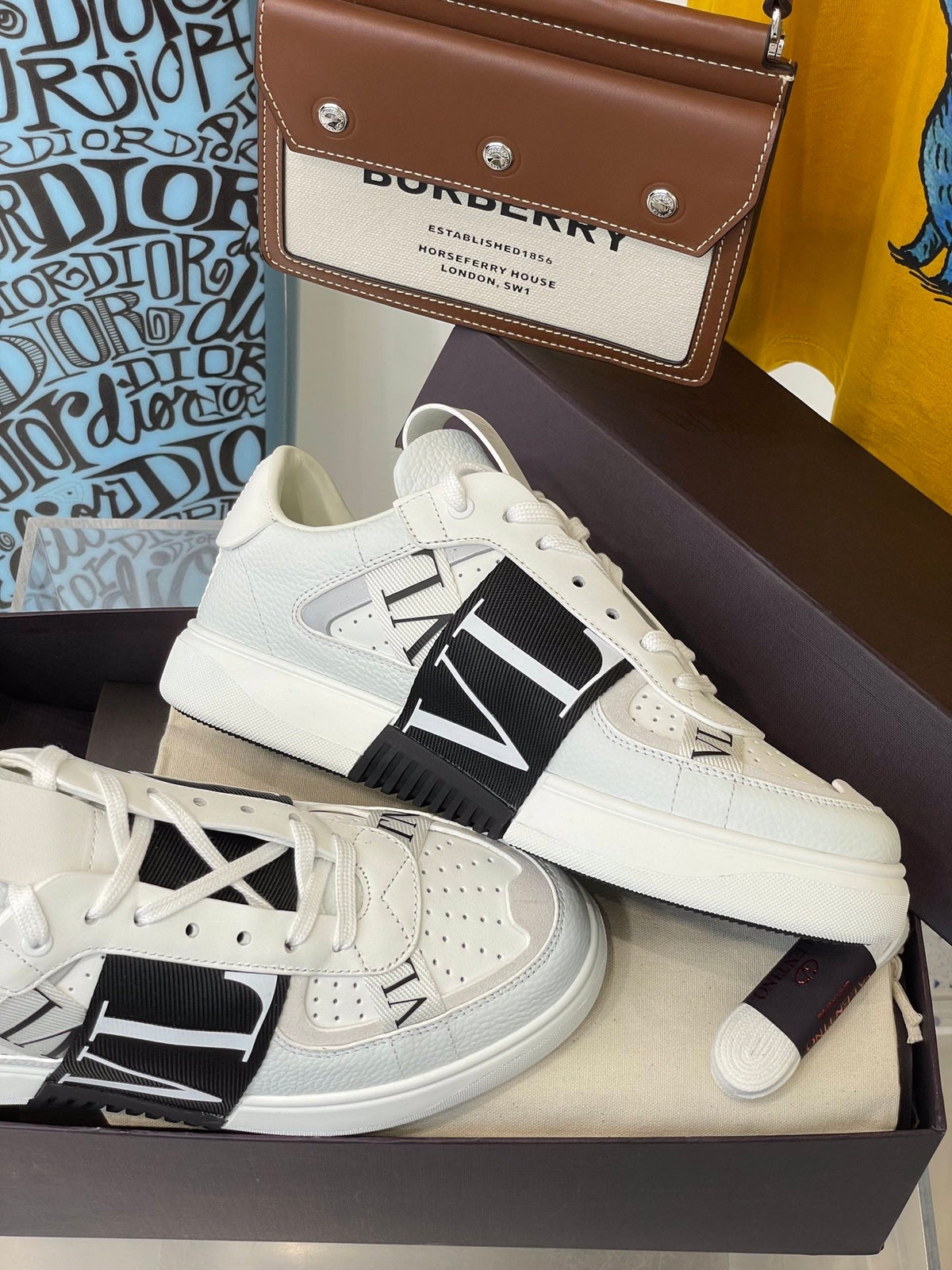 Valentino Calfskin  VL7N Sneakers with Bands