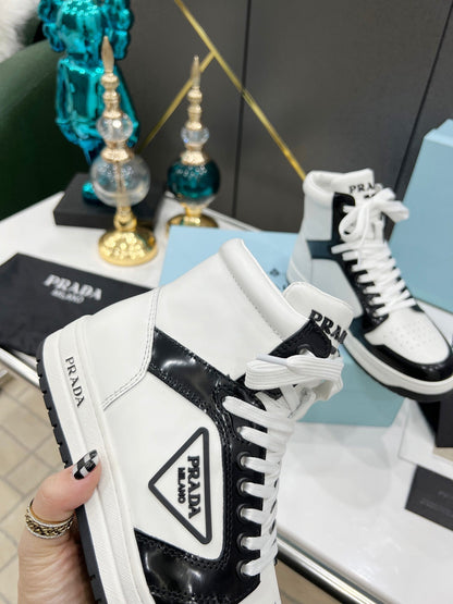 Prada District Leather Sneakers