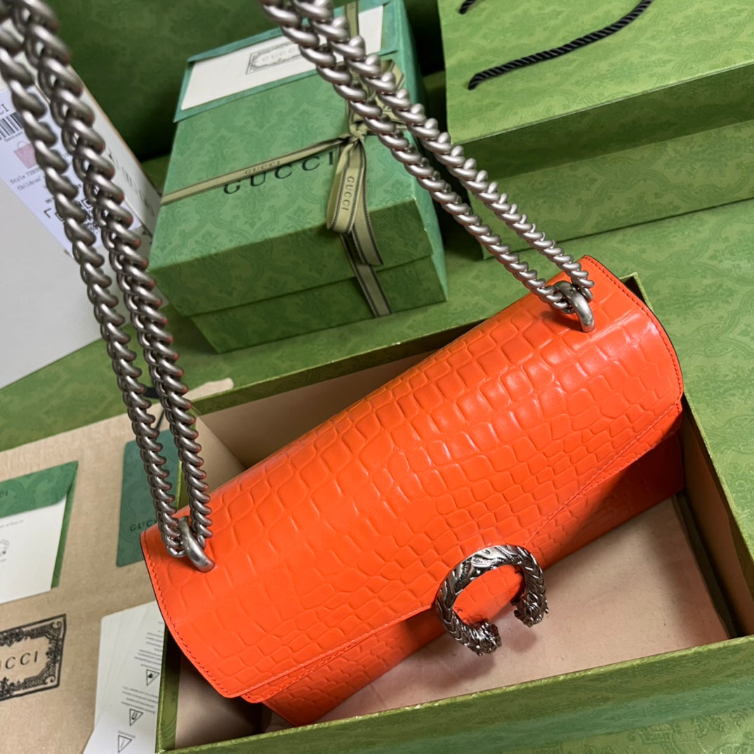 Gucci Crocodile Dionysus Small Shoulder Bag