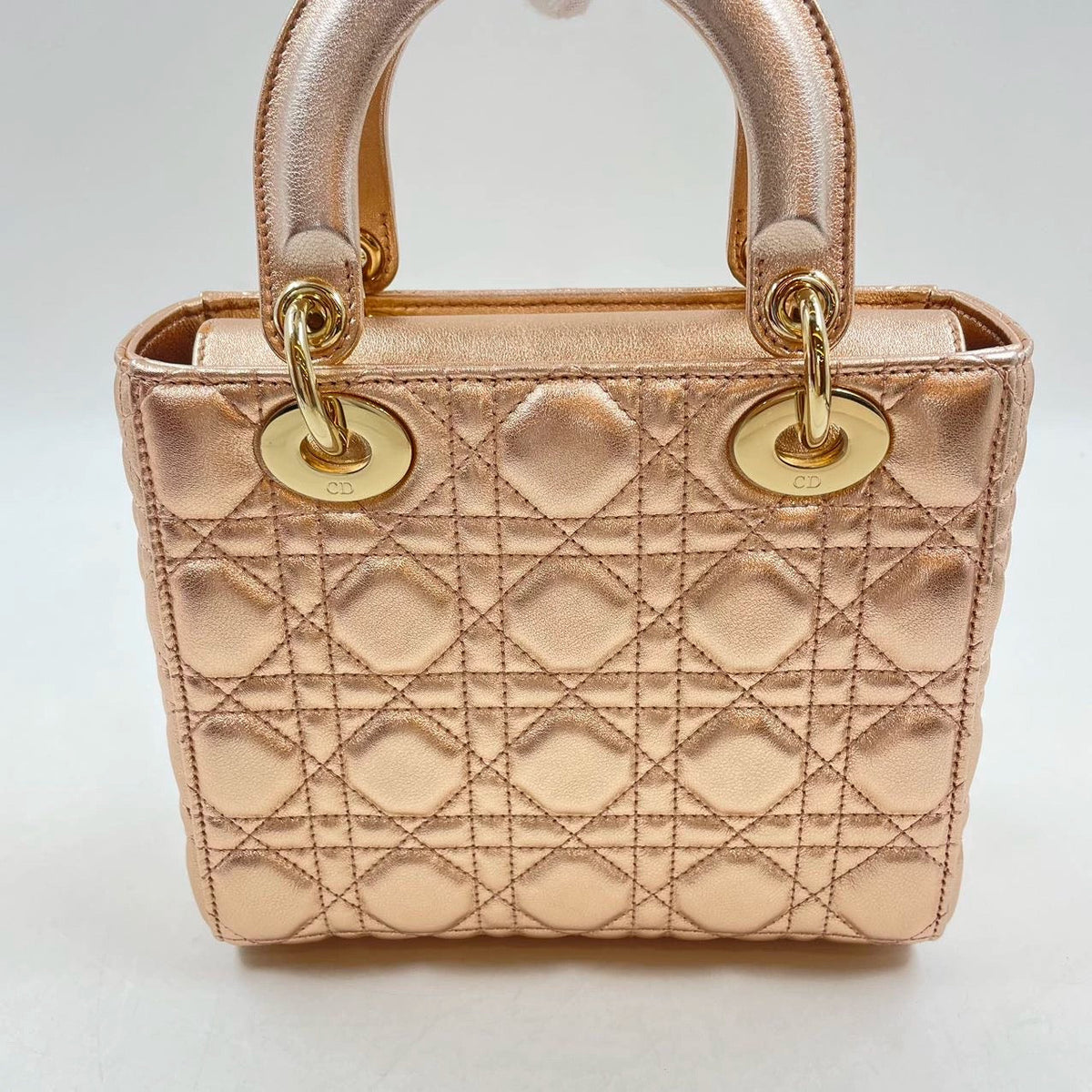 Lady Dior ABCdior Small Pink Irediscent and Metallic Cannage Lambskin Handbag Rovelle Bags
