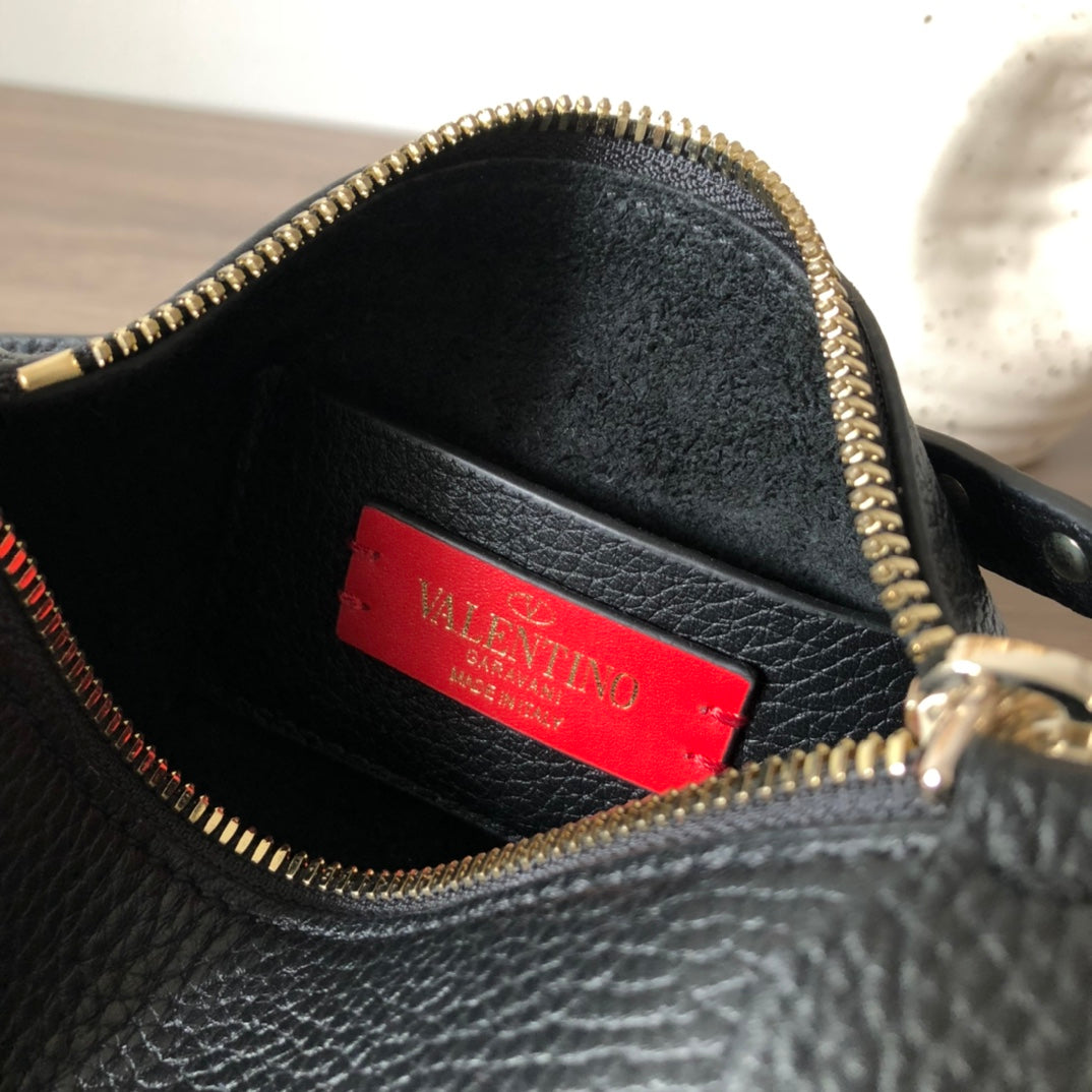 Valentino Garavani Small Rockstud  Grainy  Crossbody Bag