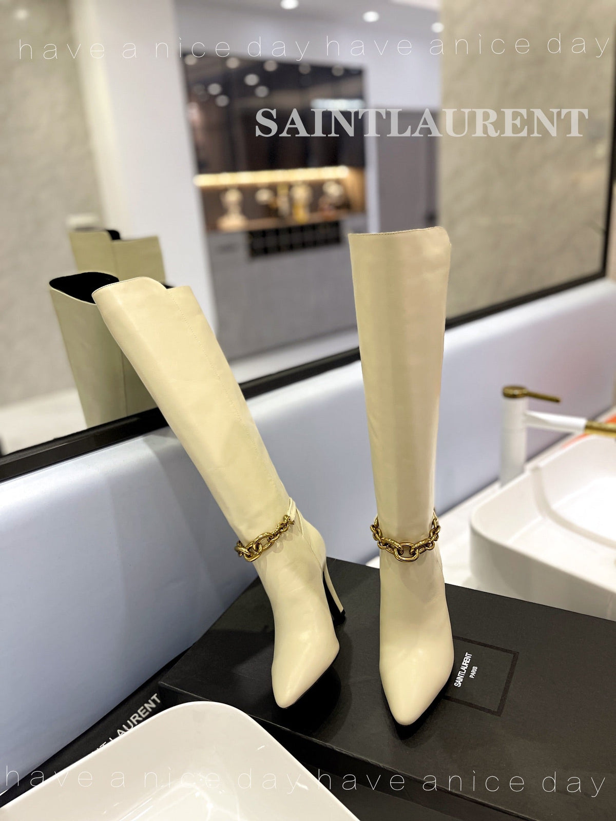 YSL Le Maillon Boots