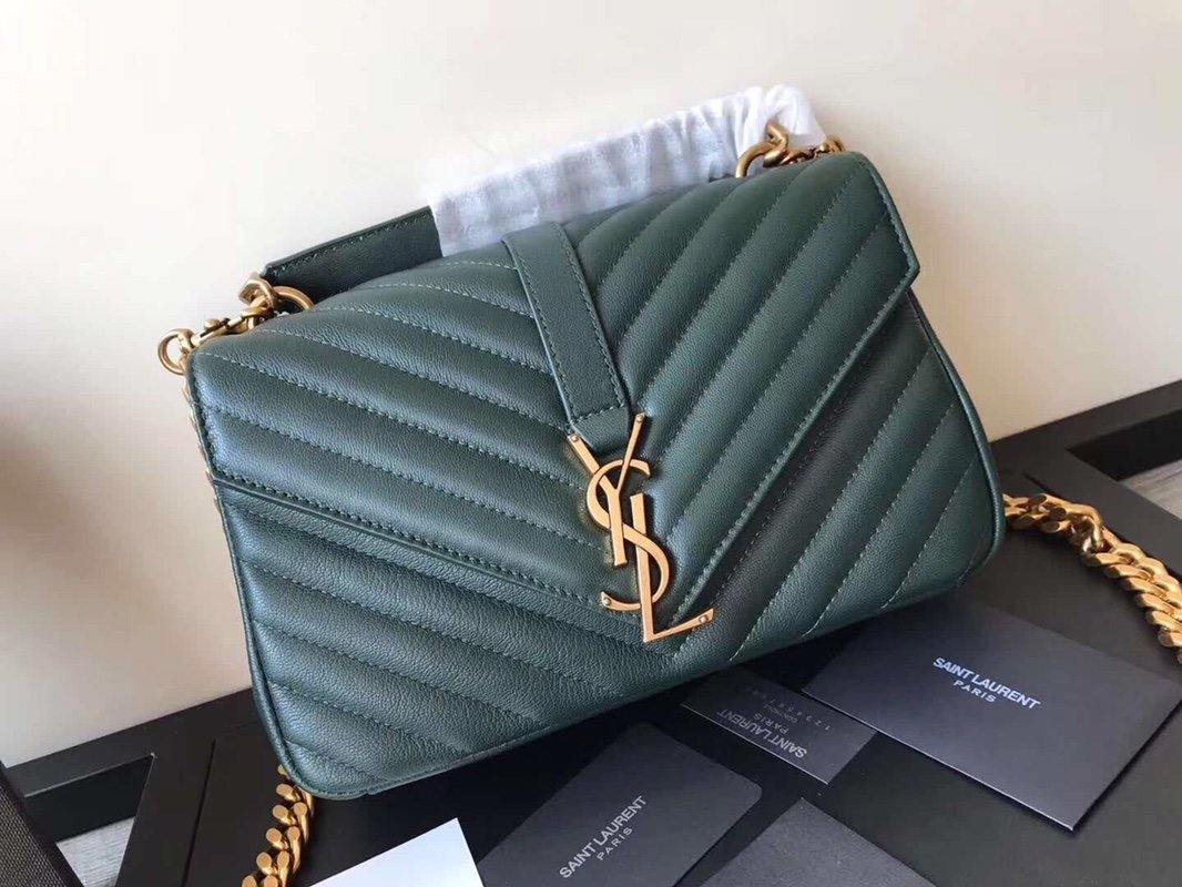 YSL College Medium Quilted Leather Bag