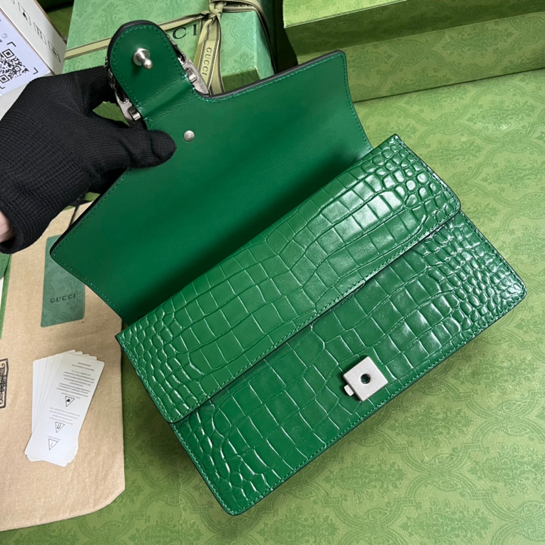 Gucci Crocodile Dionysus Small Shoulder Bag
