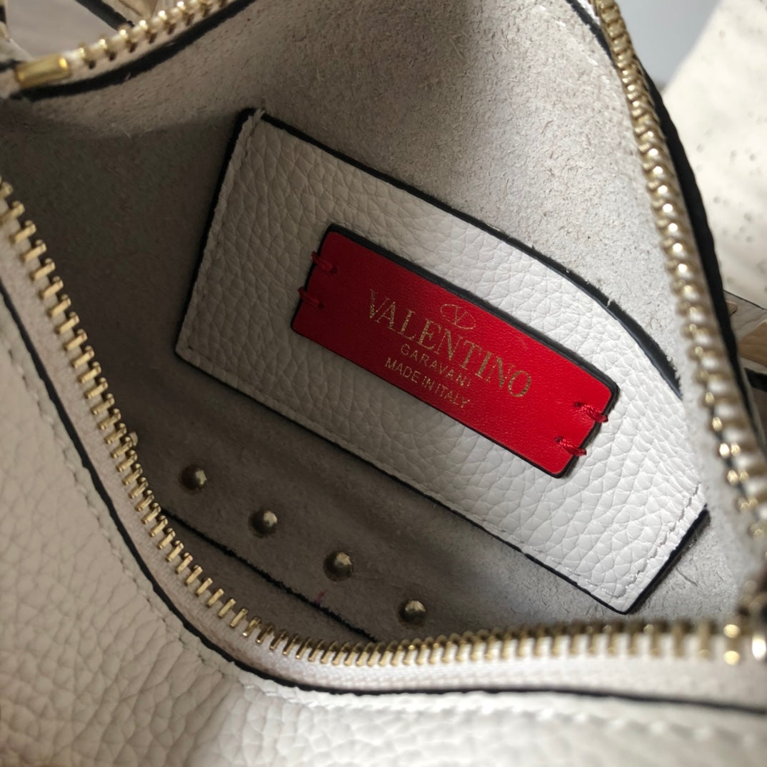 Valentino Garavani Small Rockstud  Grainy  Crossbody Bag