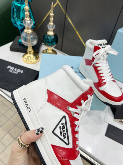 Prada District Leather Sneakers