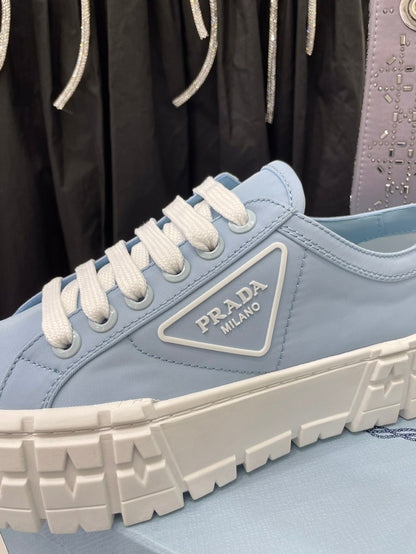 Prada Double Wheel  Nylon Gabardine Sneakers