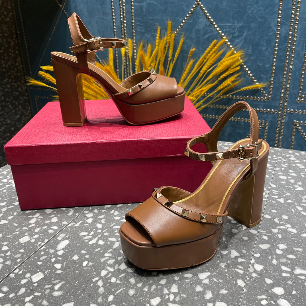 Valentino Tan-go Platform Patent Leather Sandal 155MM