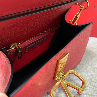 Valentino Garavani Small Vsling Grainy Calfskin Bag
