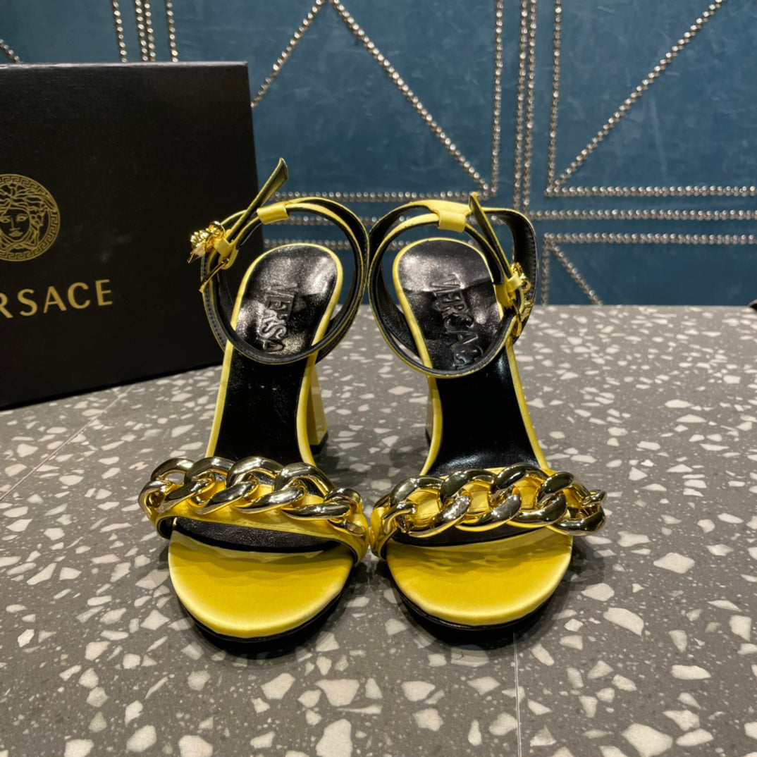 Versace  Medusa Chain High Heel Sandals