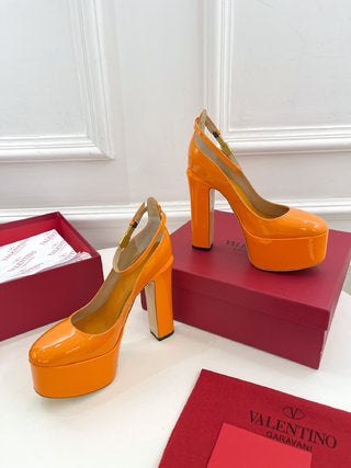 Valentino Tan-go Platform Patent Leather Sandal 155MM
