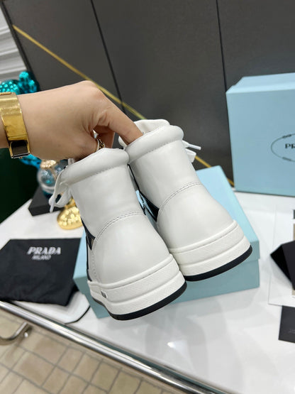 Prada District Leather Sneakers