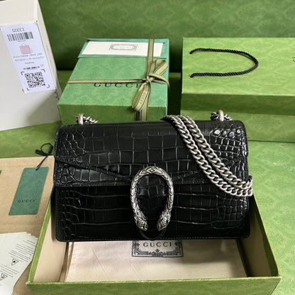 Gucci Crocodile Dionysus Small Shoulder Bag
