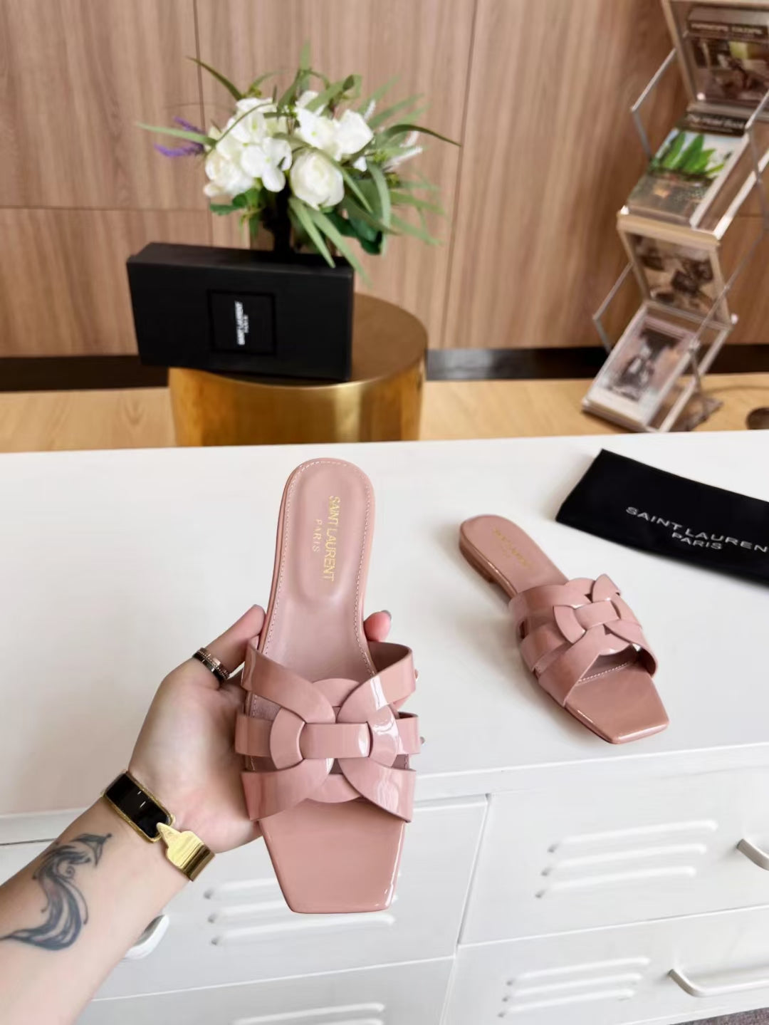 YSL Tribute Flat Mule