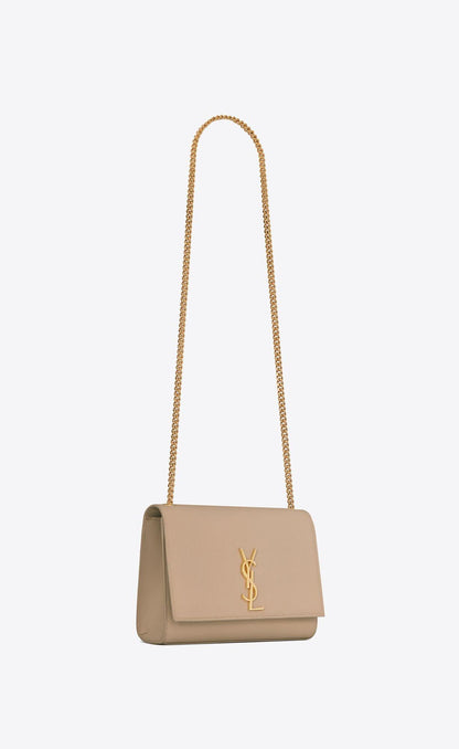 YSL KATE MEDIUM CHAIN BAG IN GRAIN DE POUDRE EMBOSSED LEATHER