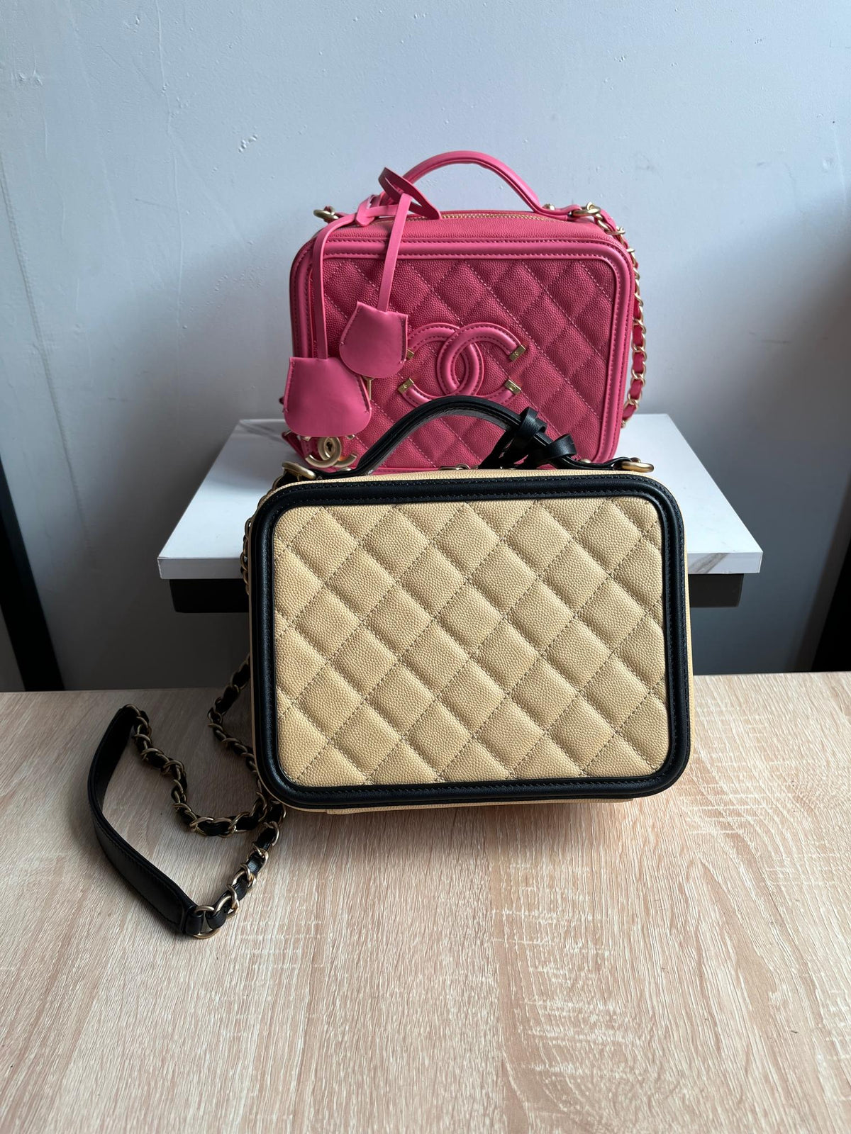 Chanel Caivar Filigree Vanity  Bag