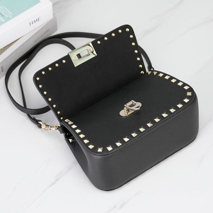 Valentino Garavani Small Rockstud  Grainy Calfskin Bag