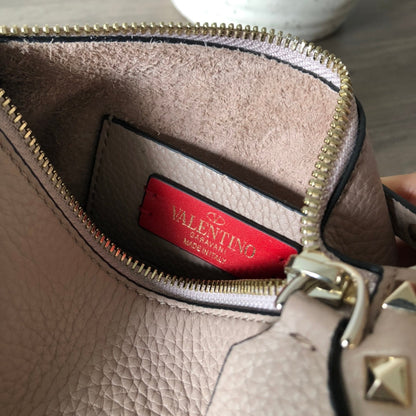 Valentino Garavani Small Rockstud  Grainy  Crossbody Bag