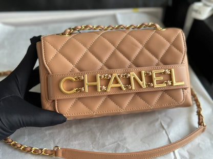 Chanel Front Logo Flap Bag