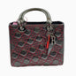 Lady Dior Medium Gunmetal Grey Cannage Lambskin 2011 Limited Edition Handbag Rovelle Bags