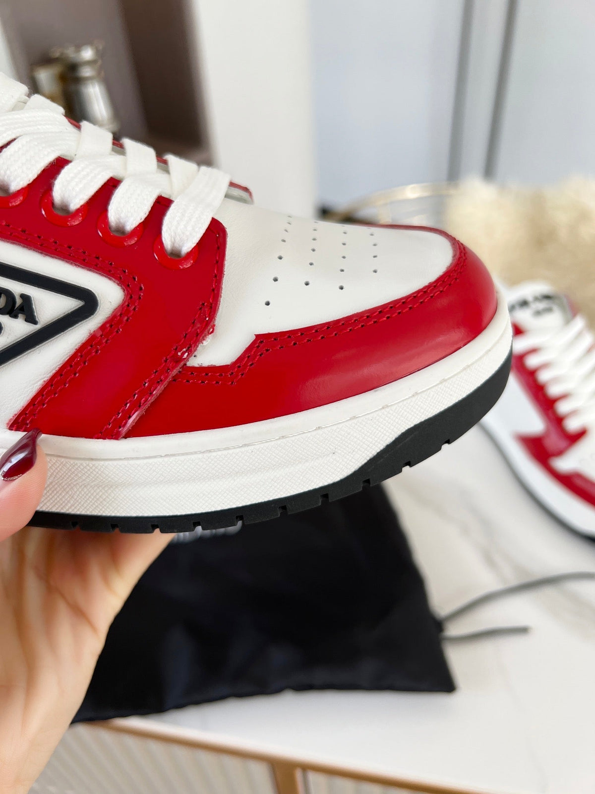 Prada District Leather Sneakers