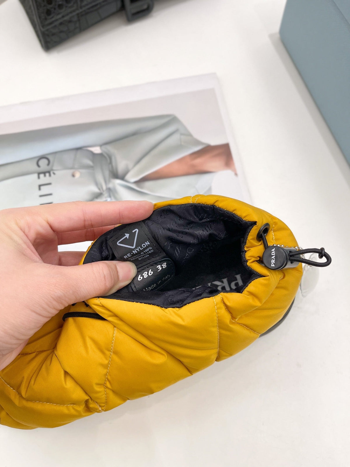 Prada  Paddled Nylon Slip on Shoes