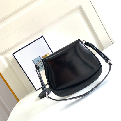 Prada Cleo brushed Leather Shoulder Bag With Flap