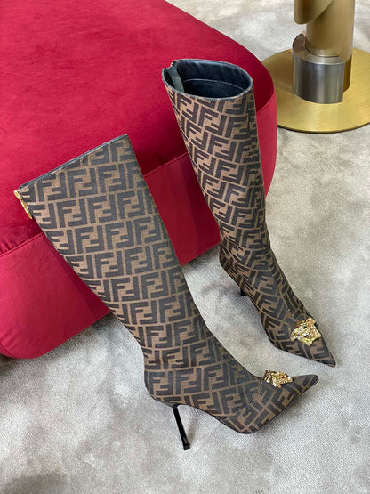 Versace Fendace FF Jaccquard Boots