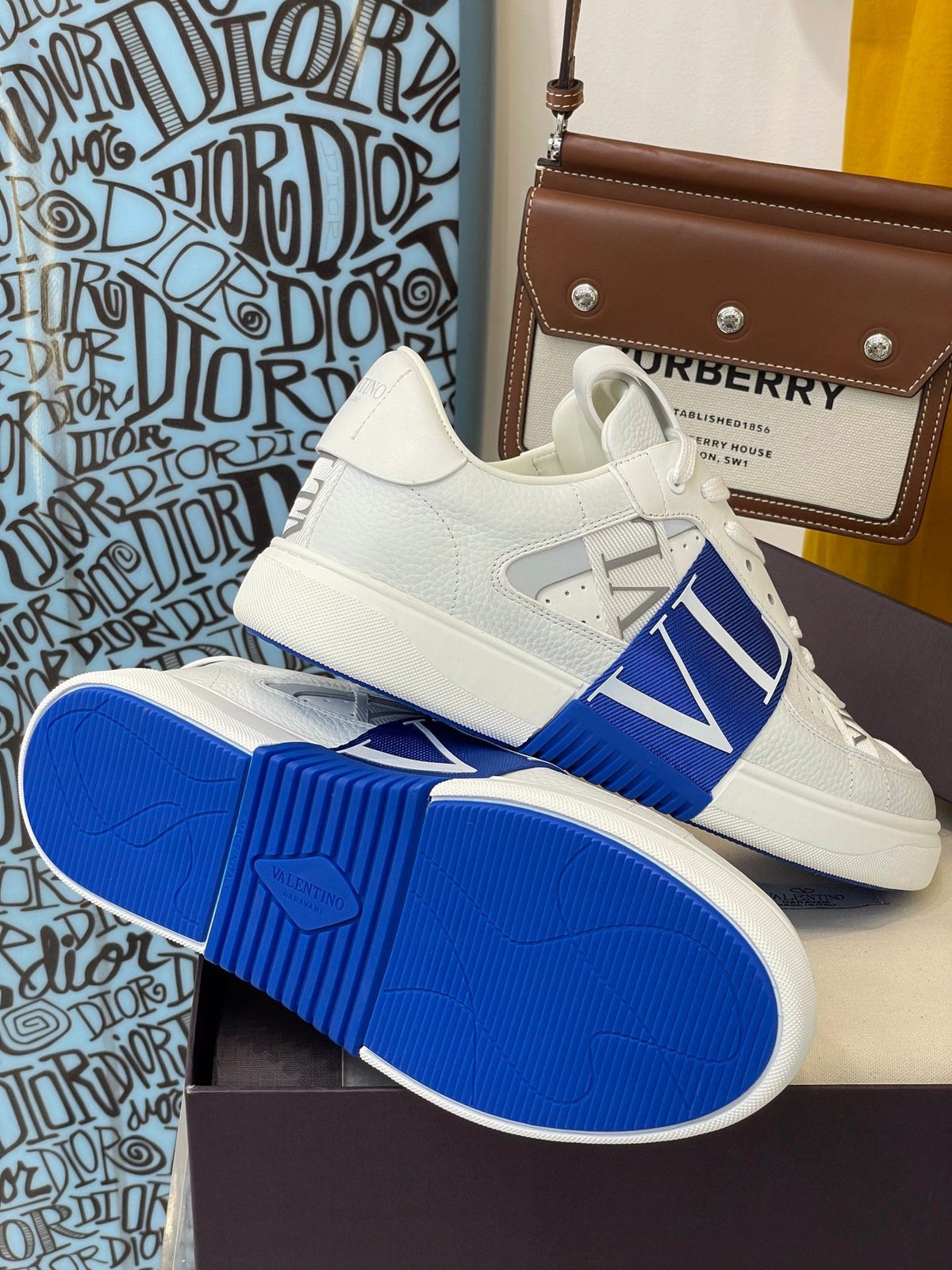 Valentino Calfskin  VL7N Sneakers with Bands