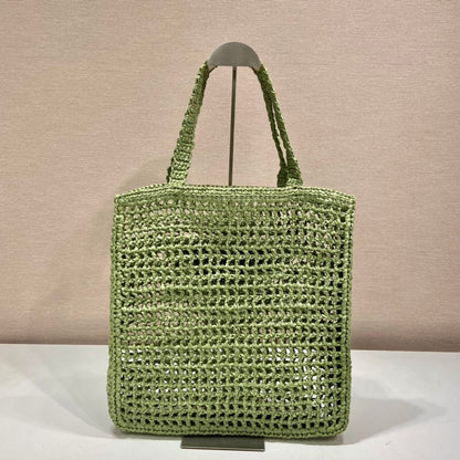 Prada Raffia Tote Bag