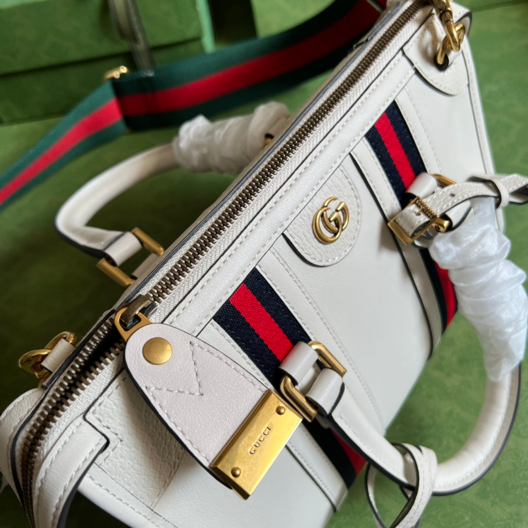 Gucci Small Canvas Top Handle Bag with Double G