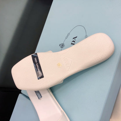Prada Brushed Leather  Slides