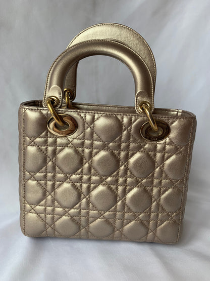 Lady Dior ABCdior Small Small Cannage Lambskin Handbag Rovelle Bags