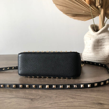 Valentino Garavani Small Rockstud  Grainy  Crossbody Bag
