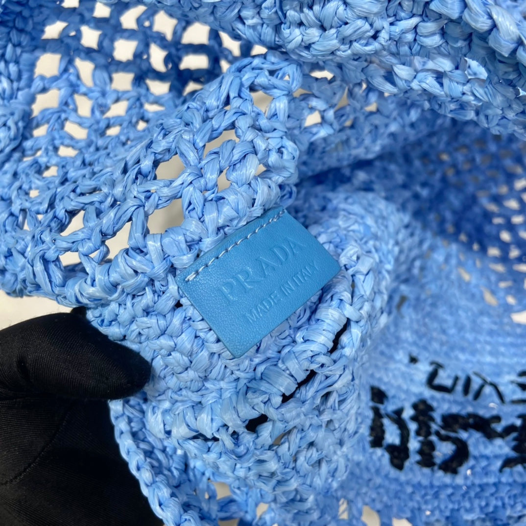 Prada Raffia Tote Bag