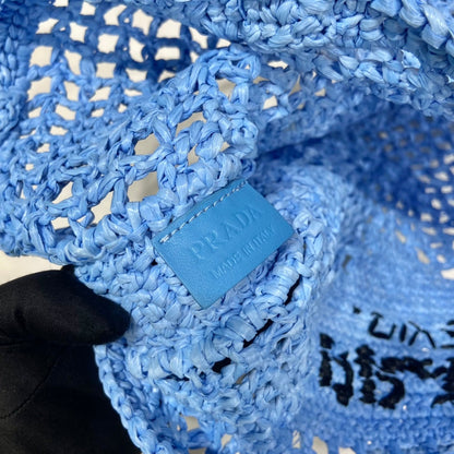 Prada Raffia Tote Bag