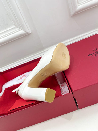 Valentino Tan-go Platform Patent Leather Sandal 155MM