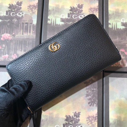 Gucci Leather Zip Around Wallet