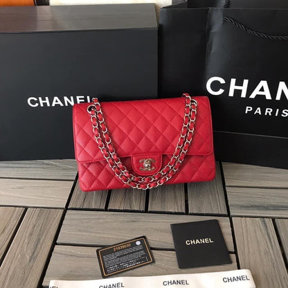 Chanel Caivar Double Flap Bag