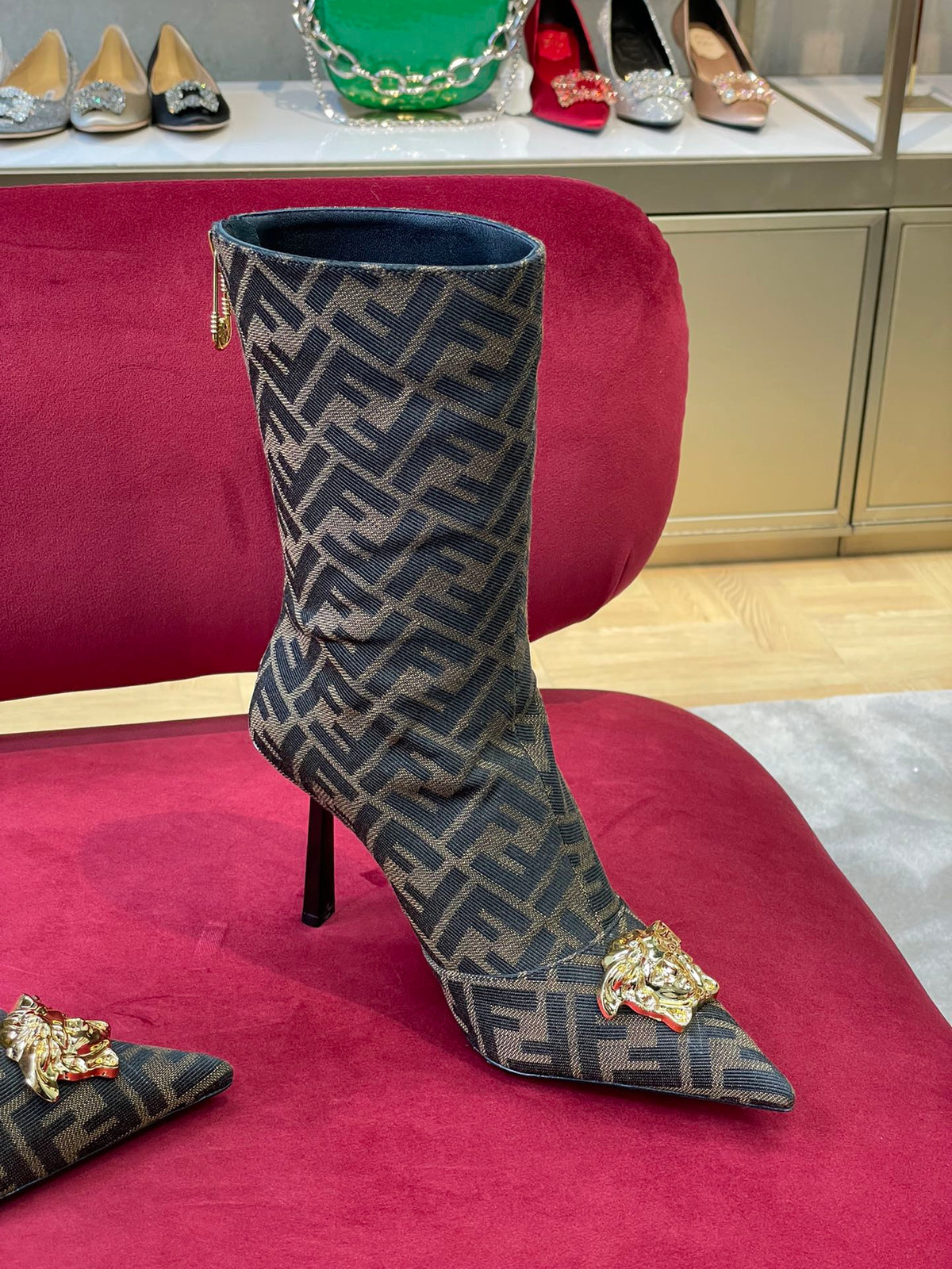 Versace Fendace FF Jaccquard Boots